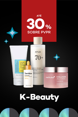 Produto de beleza coreana o com destaque promocional de at&eacute; 30% sobre pre&ccedil;o de Venda ao P&uacute;blico Recomendado